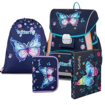 Butterfly-Schmetterling-Schulranzen-Tornister-Ranzen-Rucksack-Set