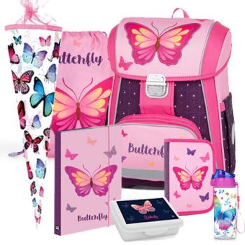 Butterfly-Schmetterling-Schulranzen-Tornister-Ranzen-Rucksack-Set-Schultüte
