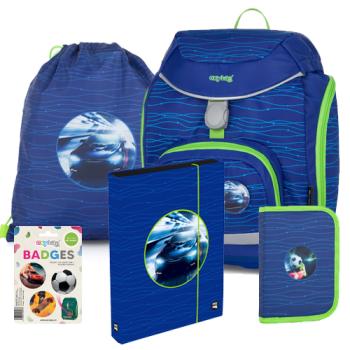 OXY-Sherpy-Auto-Fußball-Schulranzen-Tornister-Ranzen-Rucksack-Set-Patches