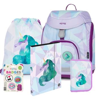 OXY-Sherpy-Unicorn-Einhorn-Schulranzen-Tornister-Ranzen-Rucksack-Set-Patches