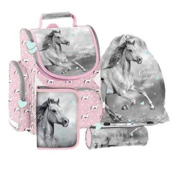 Pferde-Horse-Schulranzen-Tornister-Ranzen-Schulrucksack-Set