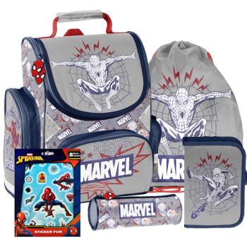 Spiderman-Marvel-Spinne-Schulranzen-Tornister-Ranzen-Schulrucksack-Set