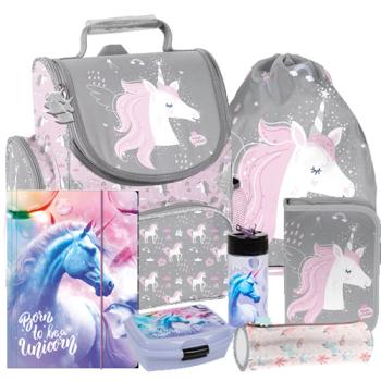 Einhorn-Unicorn-Schulranzen-Tornister-Ranzen-Schulrucksack-Set