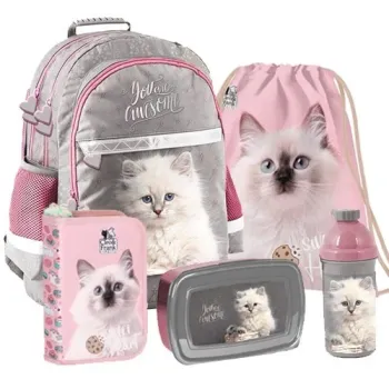 Katze Cat Rucksack Ranzen Schulrucksack Schulranzen 1-3 Klasse
