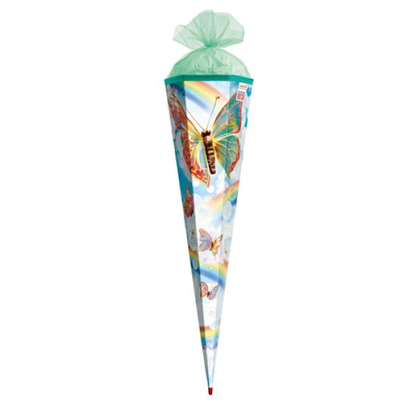 Rainbow-Bbbutterfly-Schmetterling-Schultüte-Zuckertüte-Einschulung.