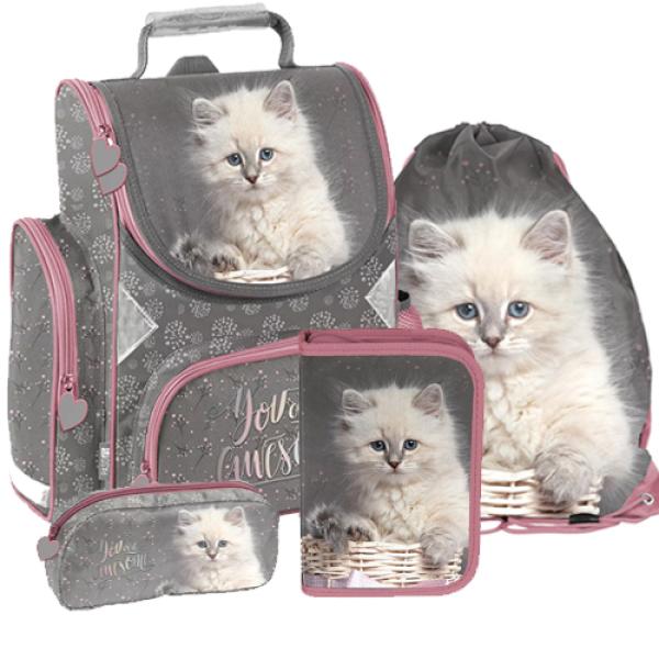 Katze-Cat-Schulranzen-Tornister-Ranzen-Schulrucksack-Set