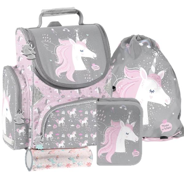 Einhorn-Unicorn-Schulranzen-Tornister-Ranzen-Schulrucksack-Set