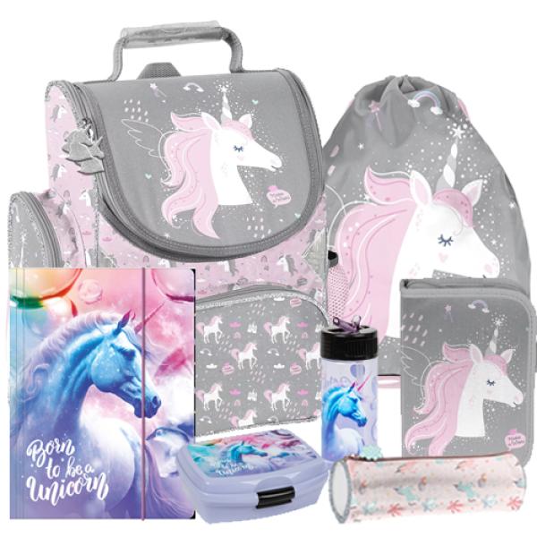 Einhorn-Unicorn-Schulranzen-Tornister-Ranzen-Schulrucksack-Set